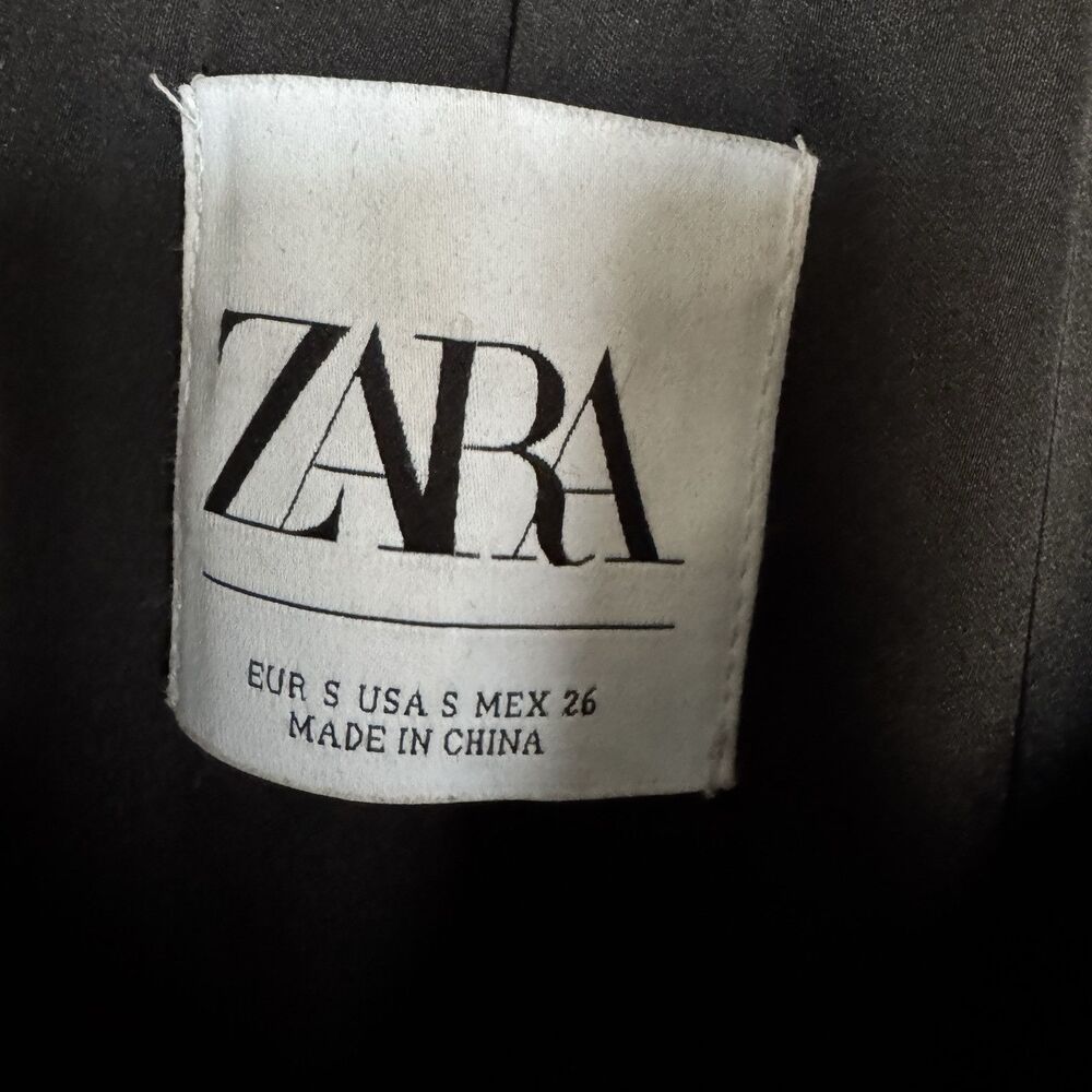 Zara Women Black Teddy Jacket Size Small Button Up Fuzzy Faux Shearling Coat - Picture 5 of 8